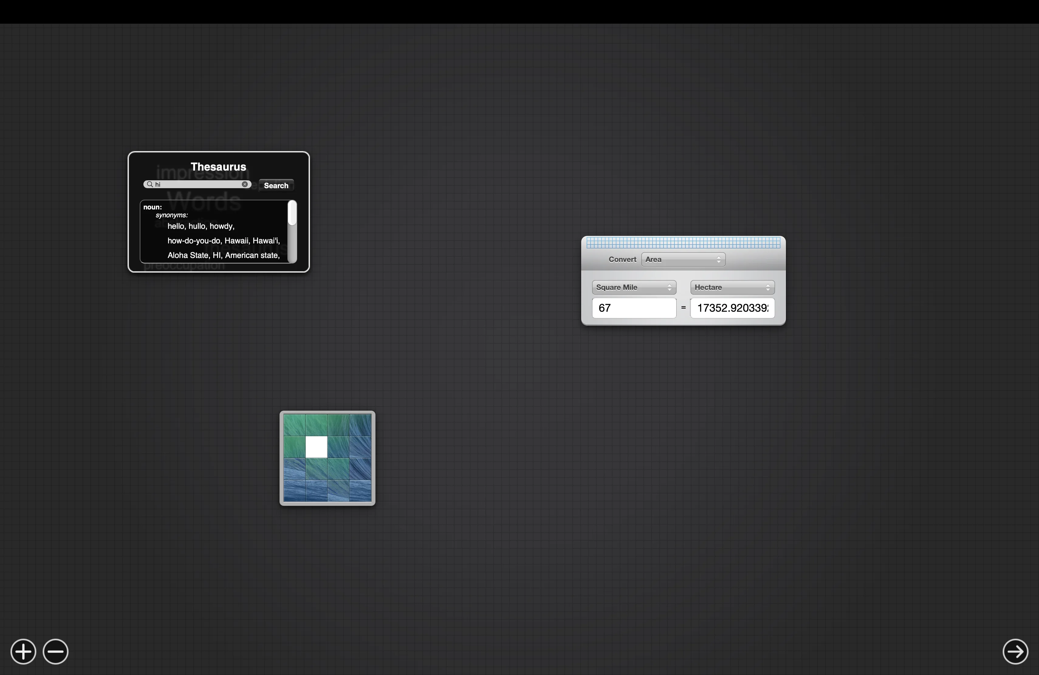 Fullscreen app interface