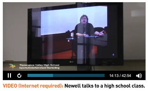 A restored video of Gabe Newell speaking to a high school class